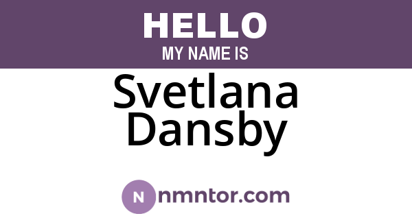Svetlana Dansby