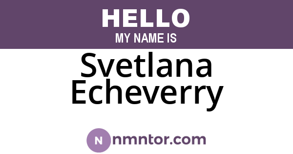 Svetlana Echeverry