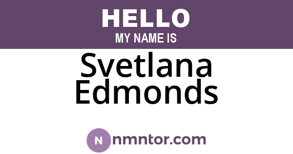 Svetlana Edmonds