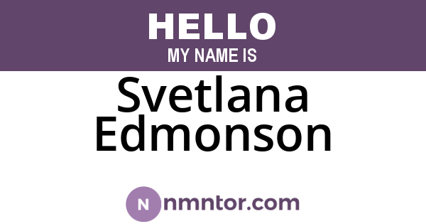 Svetlana Edmonson