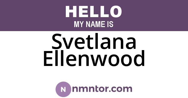 Svetlana Ellenwood