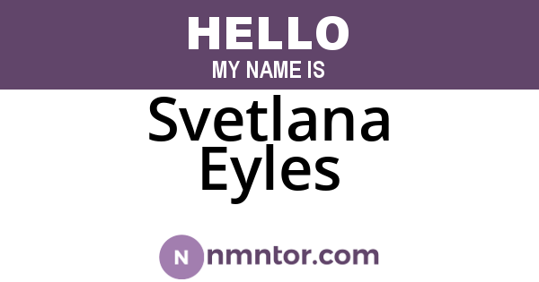 Svetlana Eyles