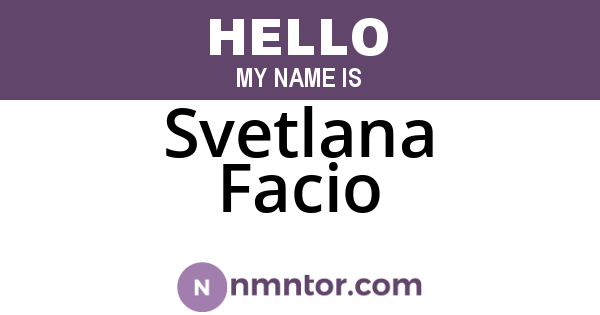 Svetlana Facio