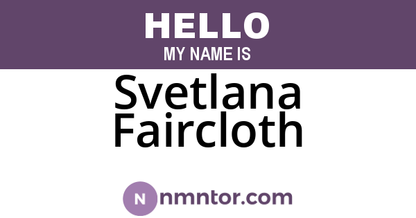 Svetlana Faircloth