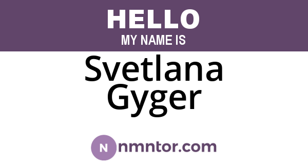 Svetlana Gyger