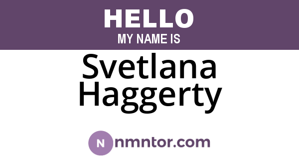 Svetlana Haggerty