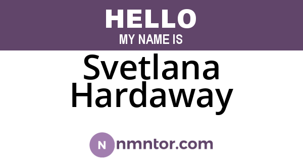 Svetlana Hardaway