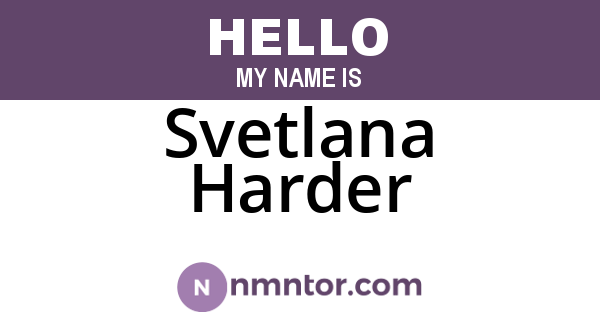 Svetlana Harder