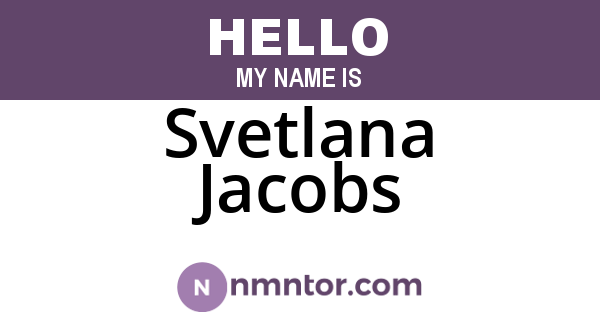 Svetlana Jacobs
