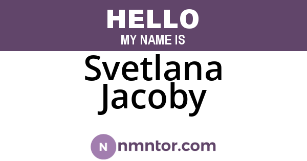 Svetlana Jacoby