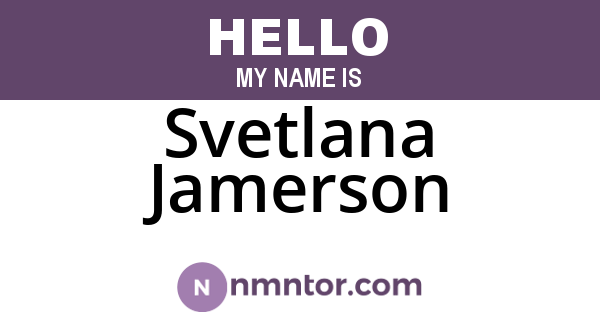 Svetlana Jamerson