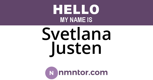 Svetlana Justen