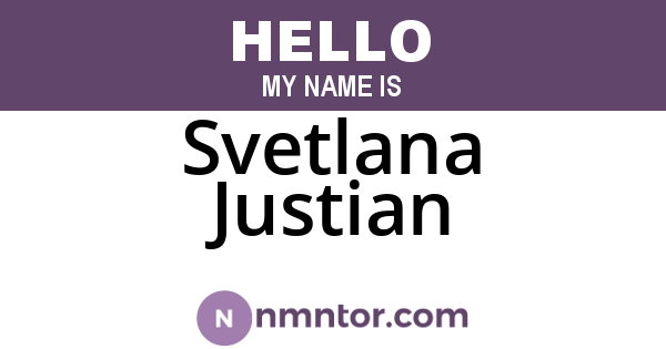 Svetlana Justian