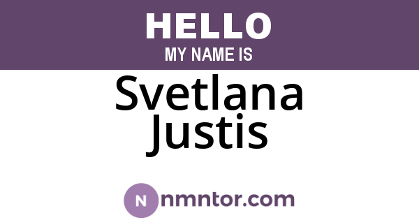 Svetlana Justis