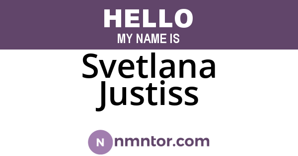 Svetlana Justiss