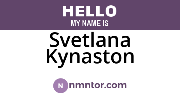 Svetlana Kynaston
