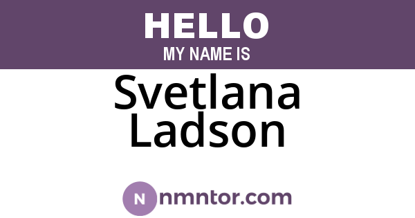 Svetlana Ladson