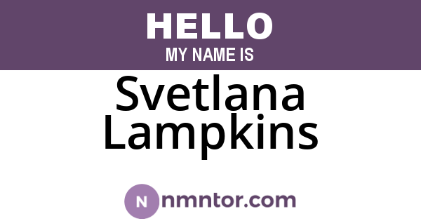 Svetlana Lampkins