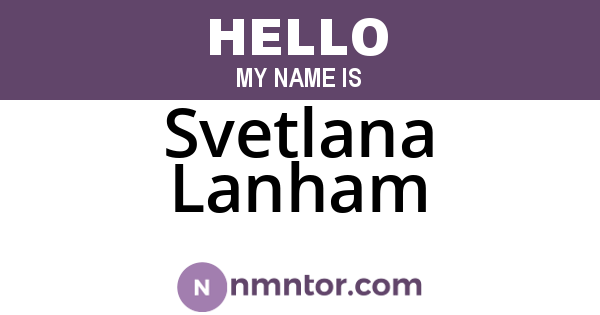 Svetlana Lanham