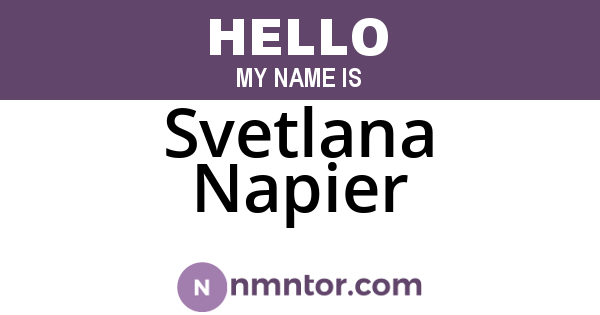 Svetlana Napier
