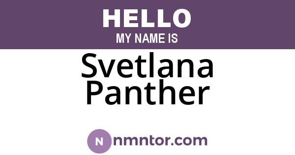 Svetlana Panther