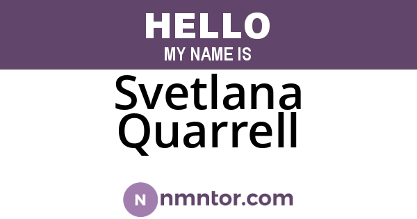 Svetlana Quarrell