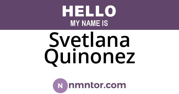 Svetlana Quinonez
