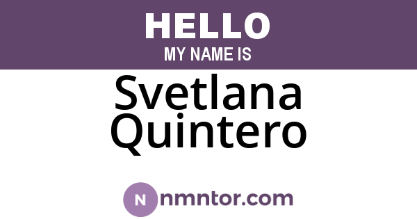 Svetlana Quintero