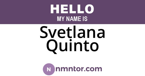 Svetlana Quinto