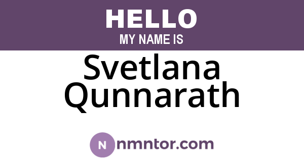 Svetlana Qunnarath