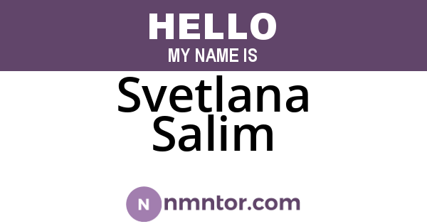 Svetlana Salim