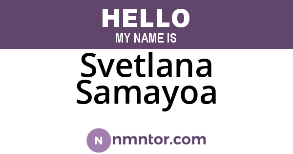 Svetlana Samayoa