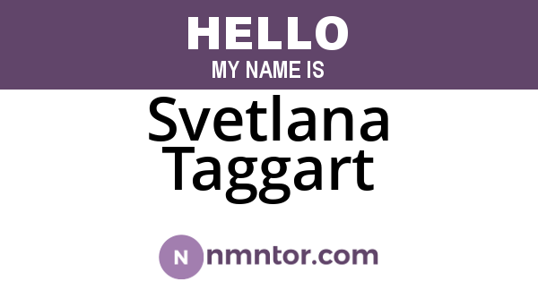Svetlana Taggart