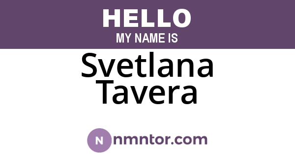 Svetlana Tavera