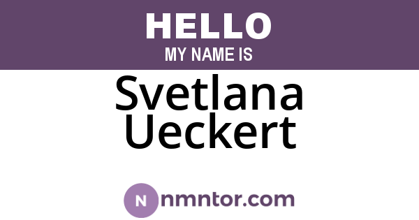 Svetlana Ueckert