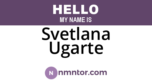 Svetlana Ugarte