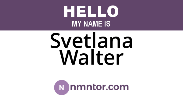 Svetlana Walter