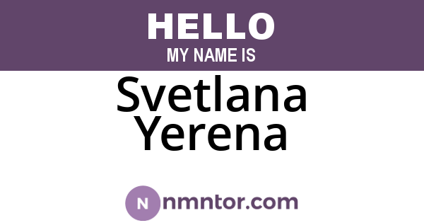 Svetlana Yerena