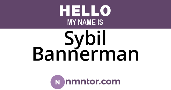 Sybil Bannerman
