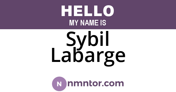 Sybil Labarge