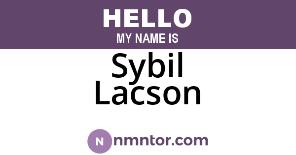 Sybil Lacson