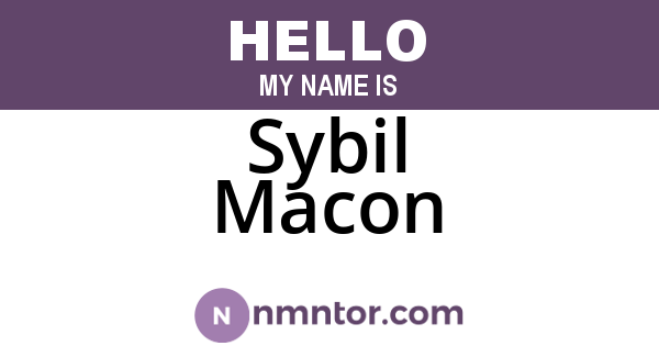 Sybil Macon