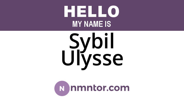 Sybil Ulysse