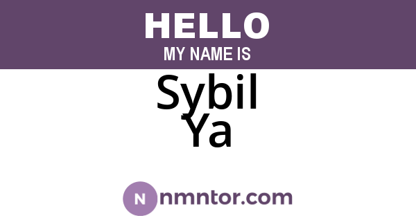 Sybil Ya