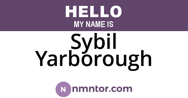 Sybil Yarborough