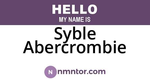 Syble Abercrombie