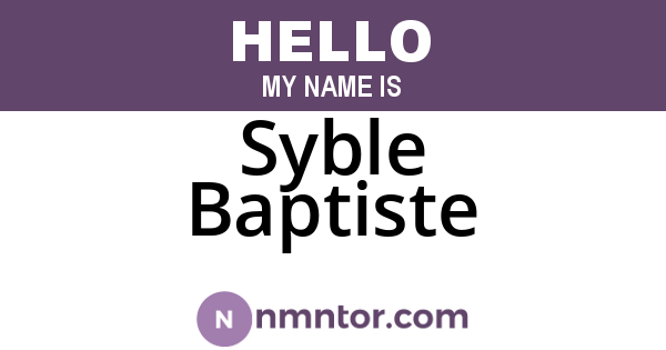 Syble Baptiste