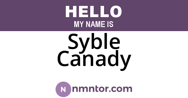 Syble Canady