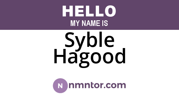 Syble Hagood