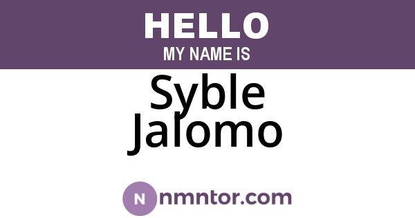 Syble Jalomo